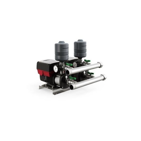 CMBE Twin Horizontal, Multistage Centrifugal Pressure Boosting Pumps. 2 Stage, 2 HP, 200-240 Volts